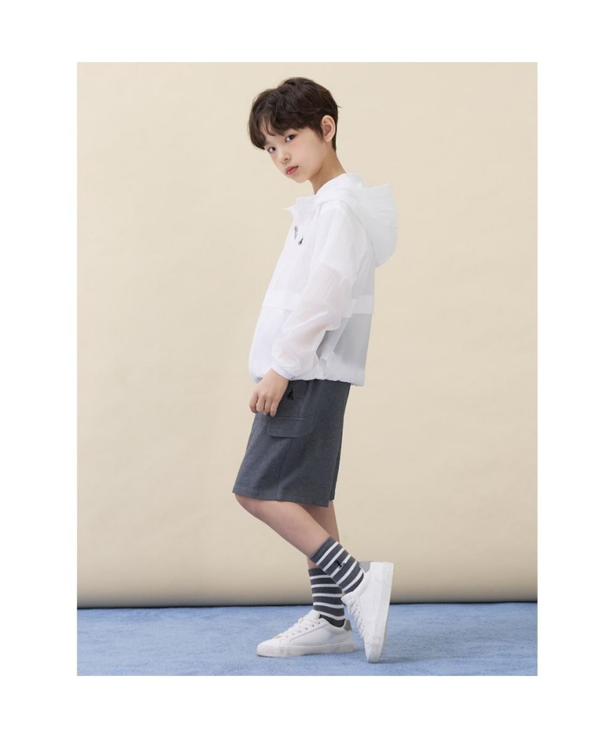 빈폴 키즈(BEANPOLE KIDS) 피케 포켓 반바지  애쉬 (BI6325U034)