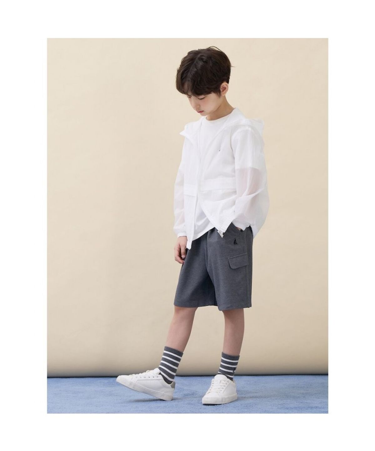빈폴 키즈(BEANPOLE KIDS) 피케 포켓 반바지  애쉬 (BI6325U034)