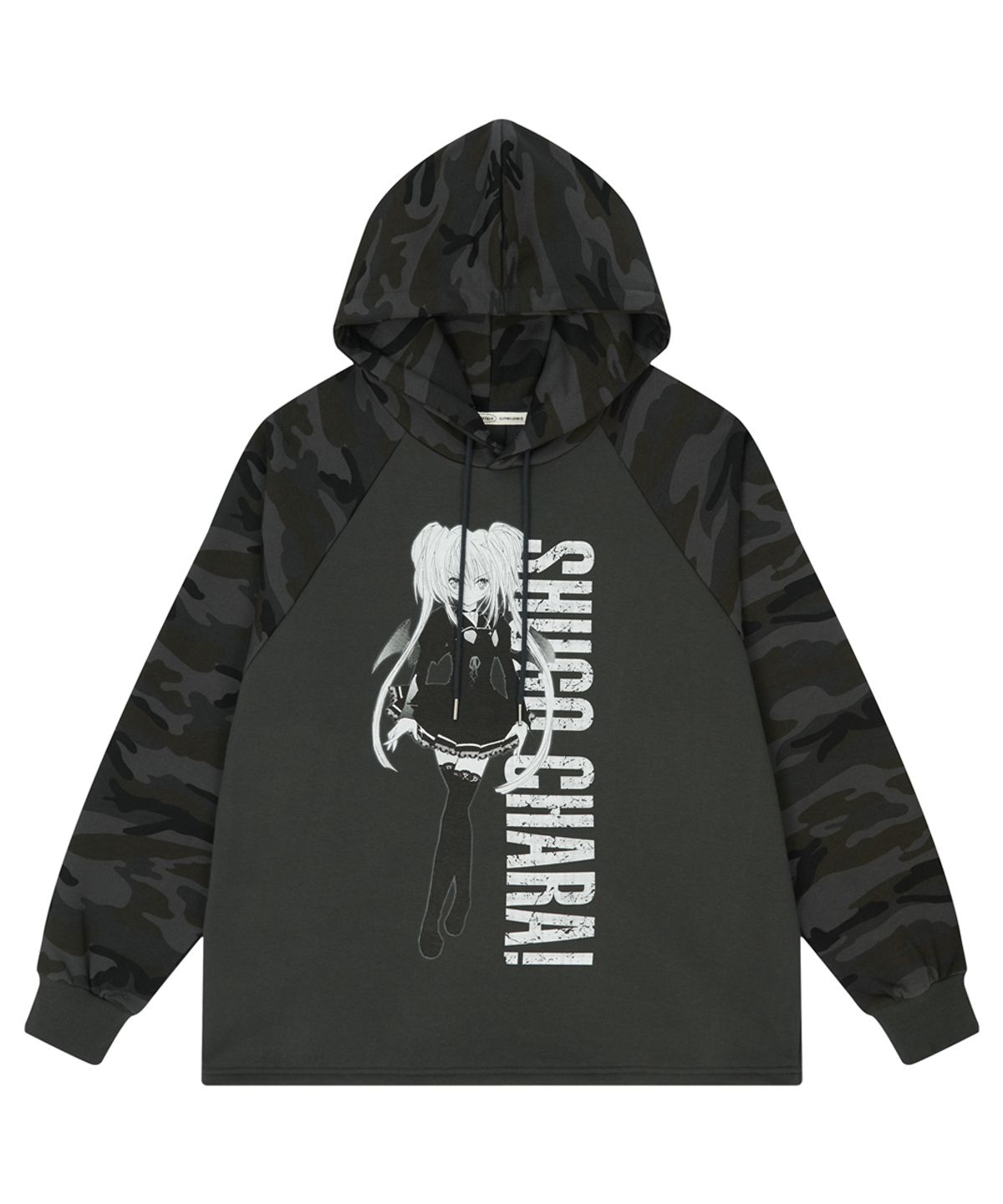 러브이즈트루(LUVISTRUE) SHUGO CHARA! RAGLAN HOODY(CHARCOAL)