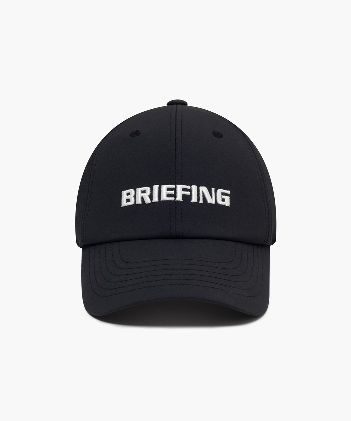 브리핑 골프(BRIEFING GOLF) 여자 미드 로고 스트럭쳐 캡_블랙