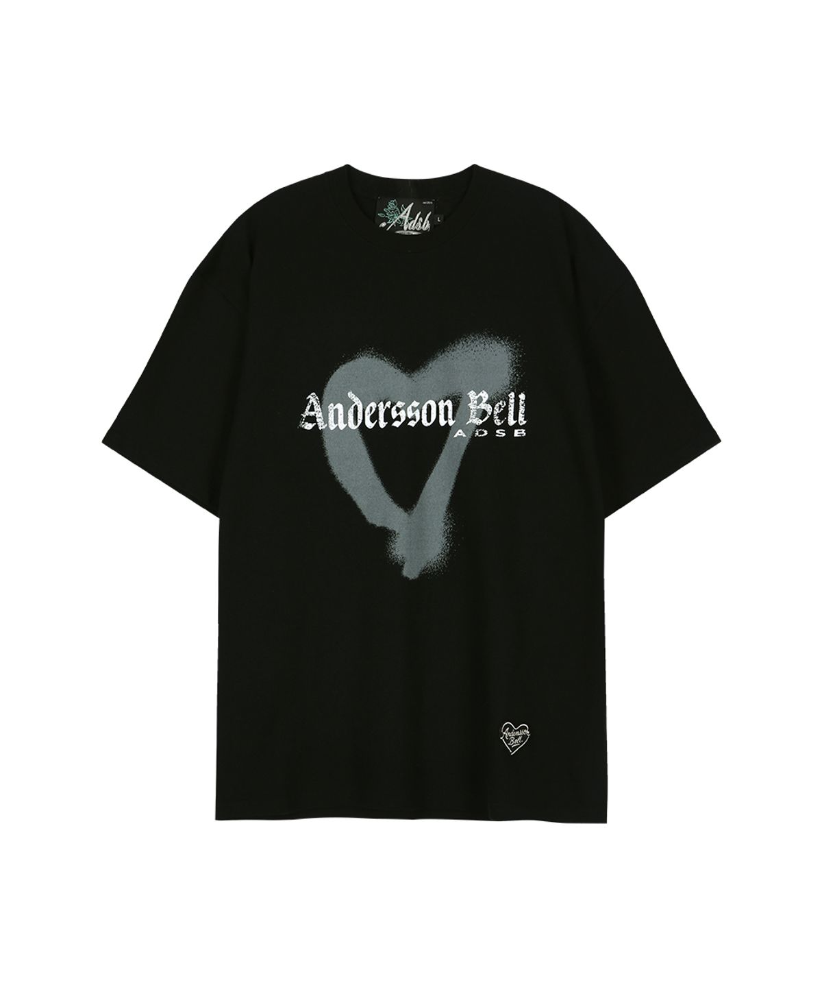 앤더슨벨(ADSB ANDERSSON BELL) (ESSENTIAL) UNISEX HEART T-SHIRT atb1417u(BLACK)