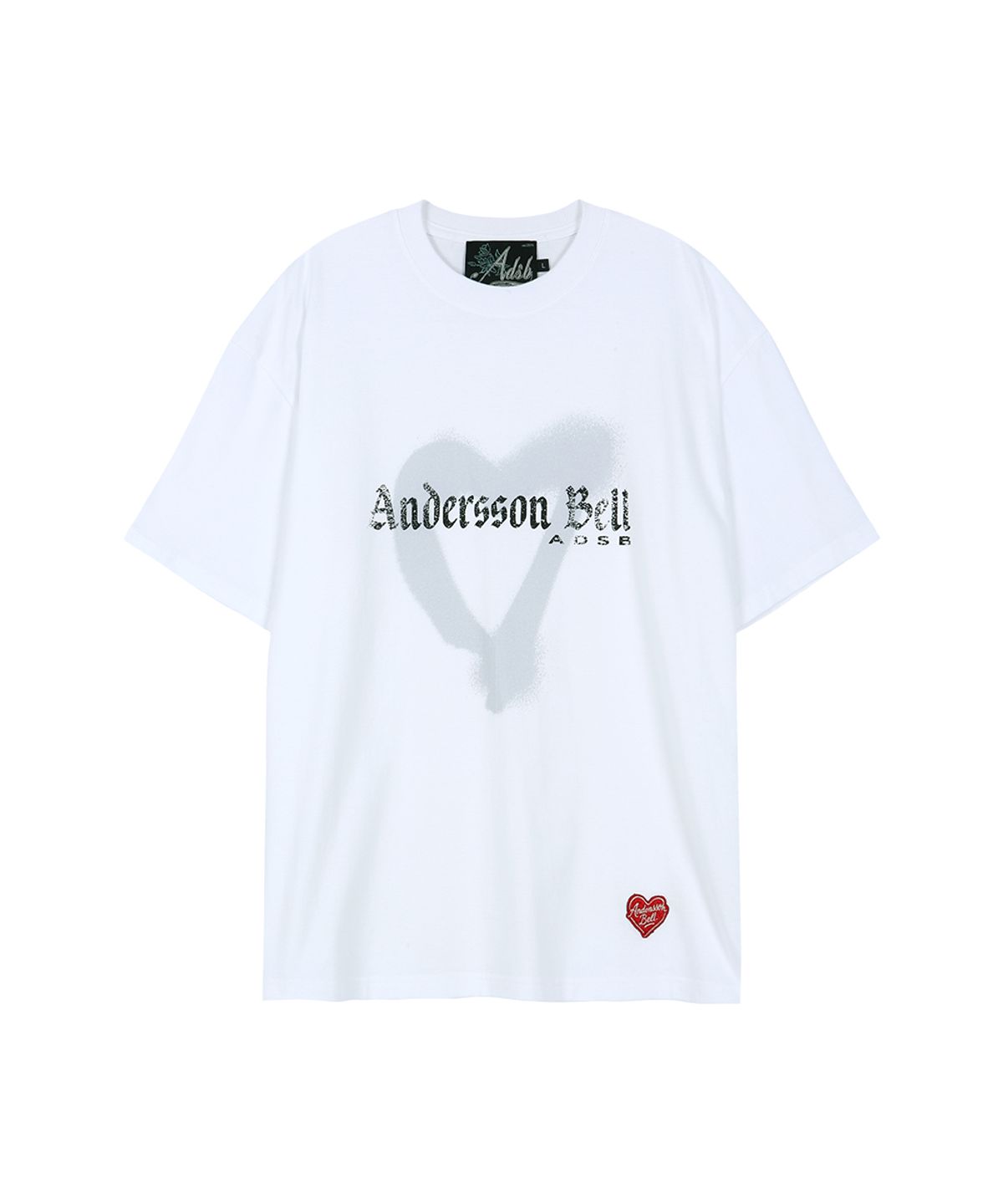 앤더슨벨(ADSB ANDERSSON BELL) (ESSENTIAL) UNISEX HEART T-SHIRT atb1417u(WHITE)