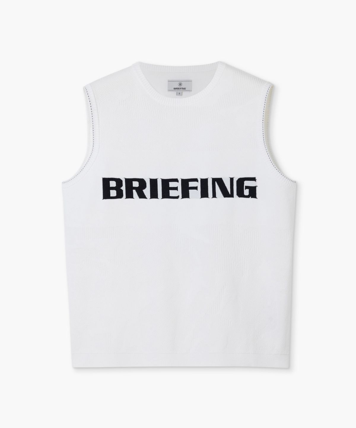 브리핑 골프(BRIEFING GOLF) 여자 카모 스웨터 베스트_화이트
