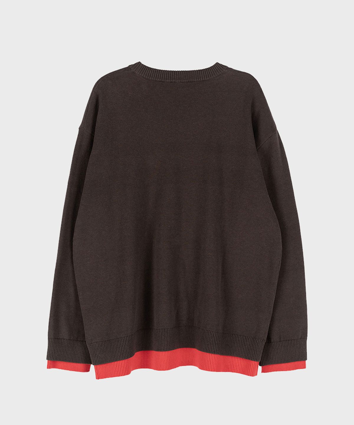 프레프(PREF) BROWN REVERSIBLE COTTON SWEATER