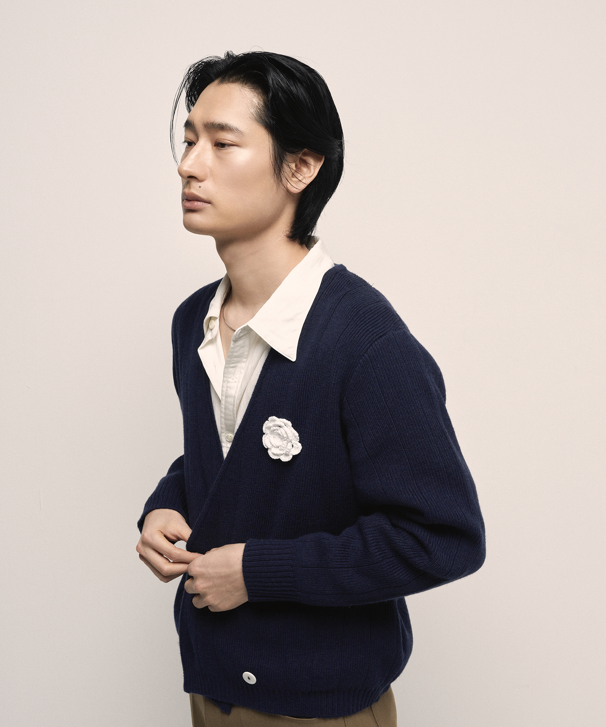 무라(MURRA) 더블 브레스티드 가디건 _ 네이비