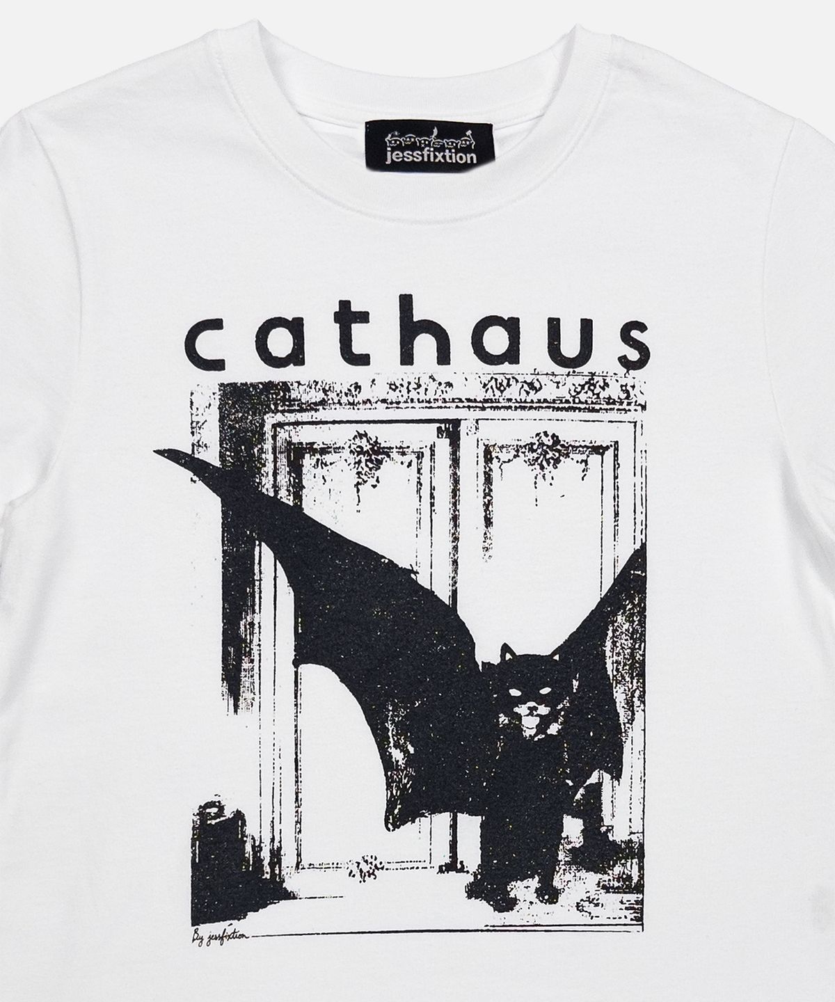 제스픽션(JESSFIXTION) CATHAUS MINI TEE (WHITE)