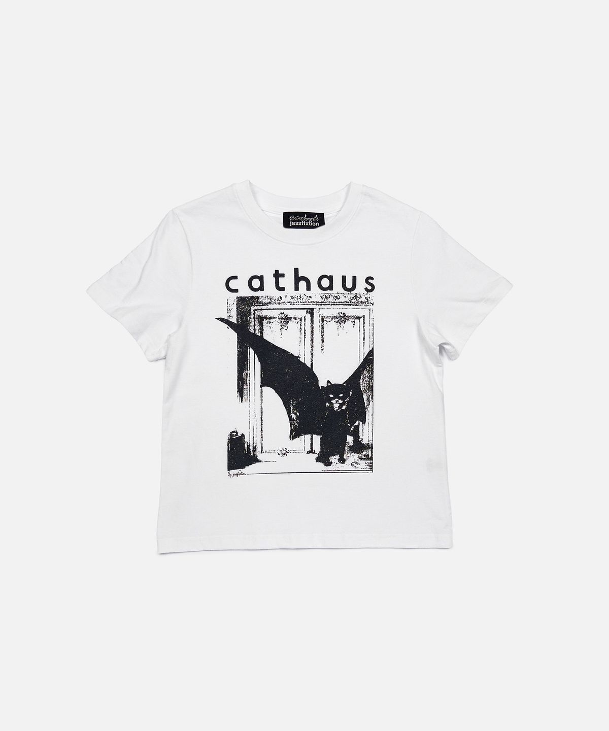 제스픽션(JESSFIXTION) CATHAUS MINI TEE (WHITE)