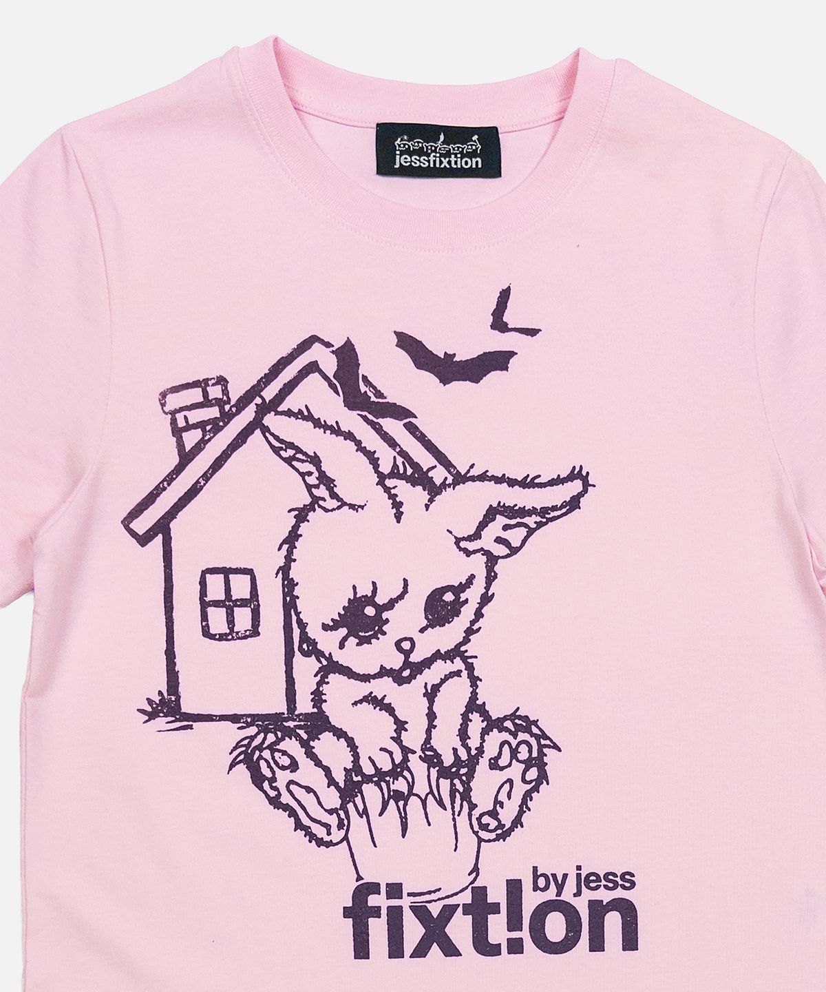 제스픽션(JESSFIXTION) BUNNY FIXT!ON MINI TEE (BABY PINK)