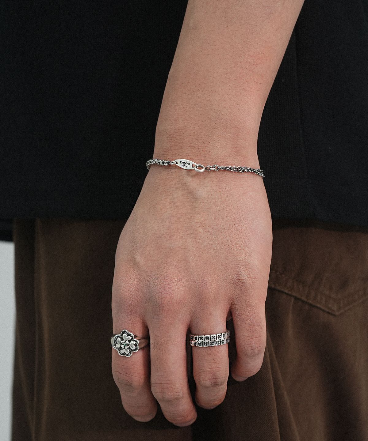 그레이노이즈(GRAYNOISE) Clover hizashi ring (925 silver)