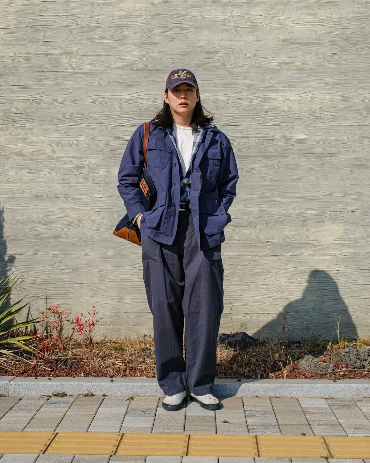 유니버셜 오버롤(UNIVERSAL OVERALL) UO GARMENT FATIGUE JACKET NAVY