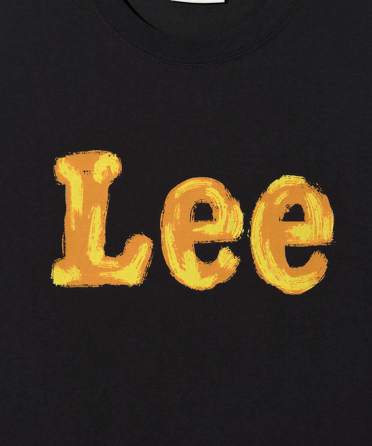 리(LEE) 브러쉬 페인팅 로고 반팔 티셔츠 챠콜