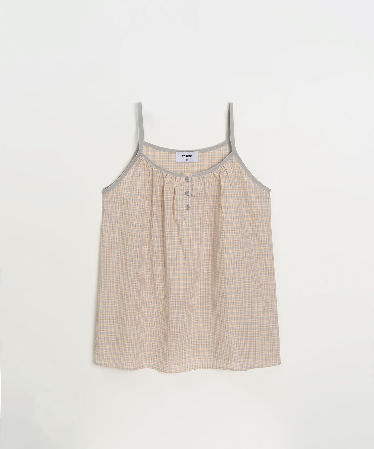 토피 우먼(TOFFEE WOMEN) W 빈티지 체크 슬리브리스 (YELLOW)
