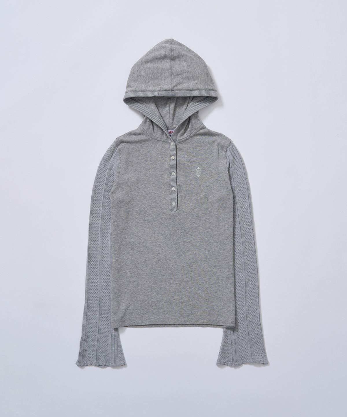 졸리앙볼(JOLIEENVOL) POINTELLE SLIM-FIT HOODIE (GREY)