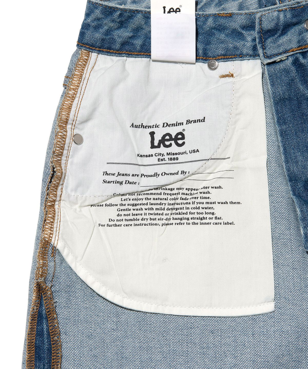 리(LEE) 우먼 버뮤다 데님 쇼츠 인디고 라이트