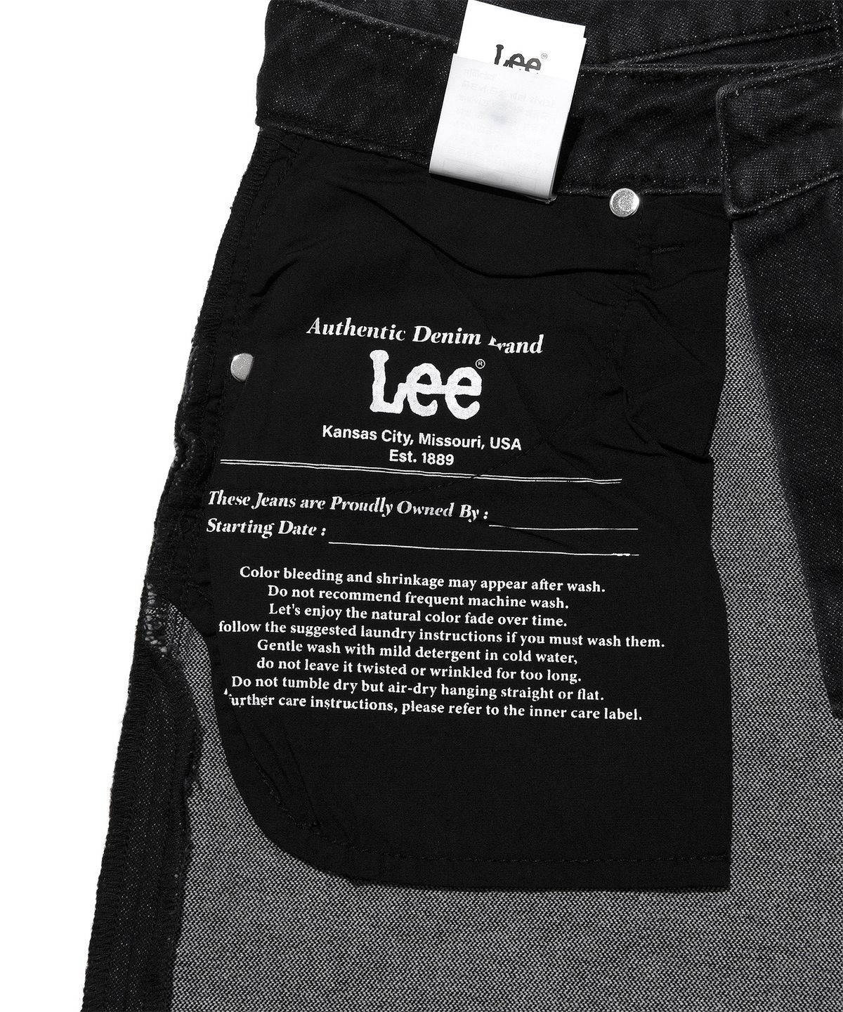 리(LEE) 우먼 베이직 데님 쇼츠 블랙