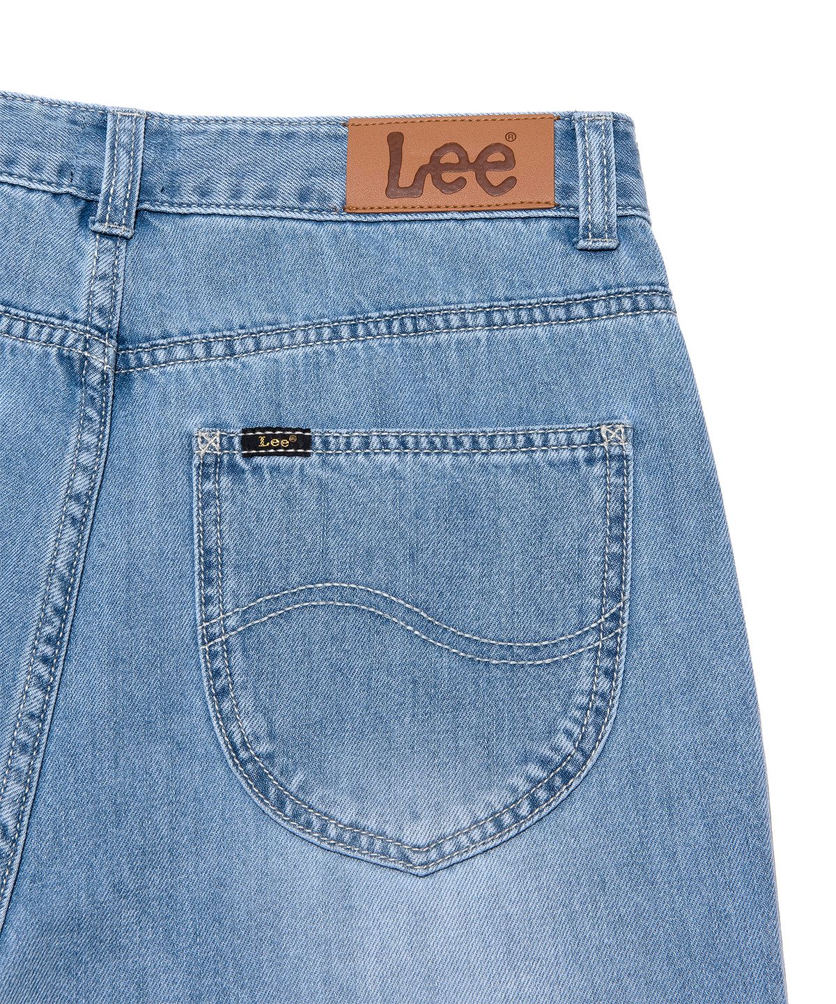 리(LEE) 우먼 썸머 오버사이즈드핏 텐셀 데님 팬츠 인디고 미듐
