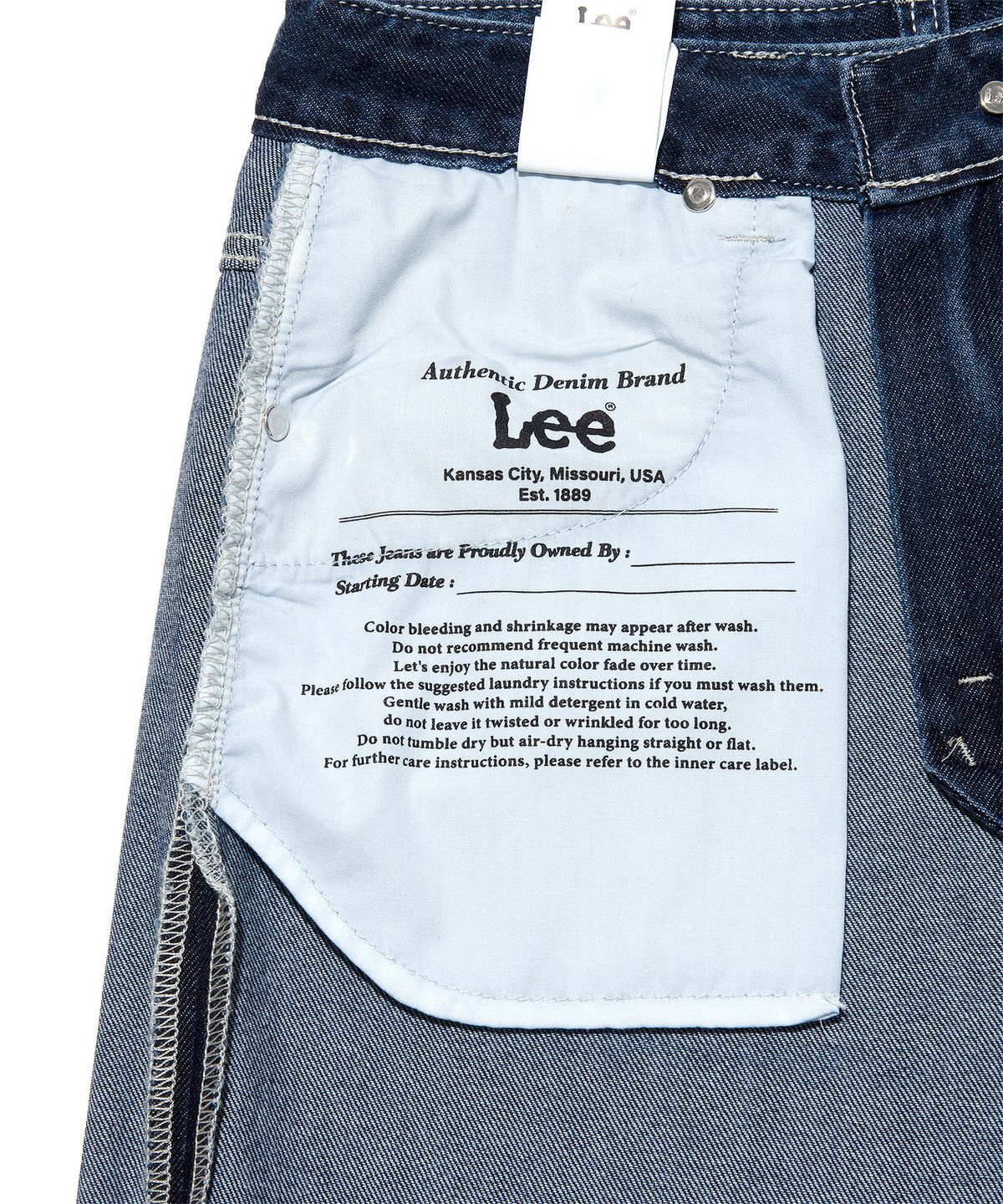 리(LEE) 우먼 썸머 오버사이즈드핏 텐셀 데님 팬츠 인디고 다크