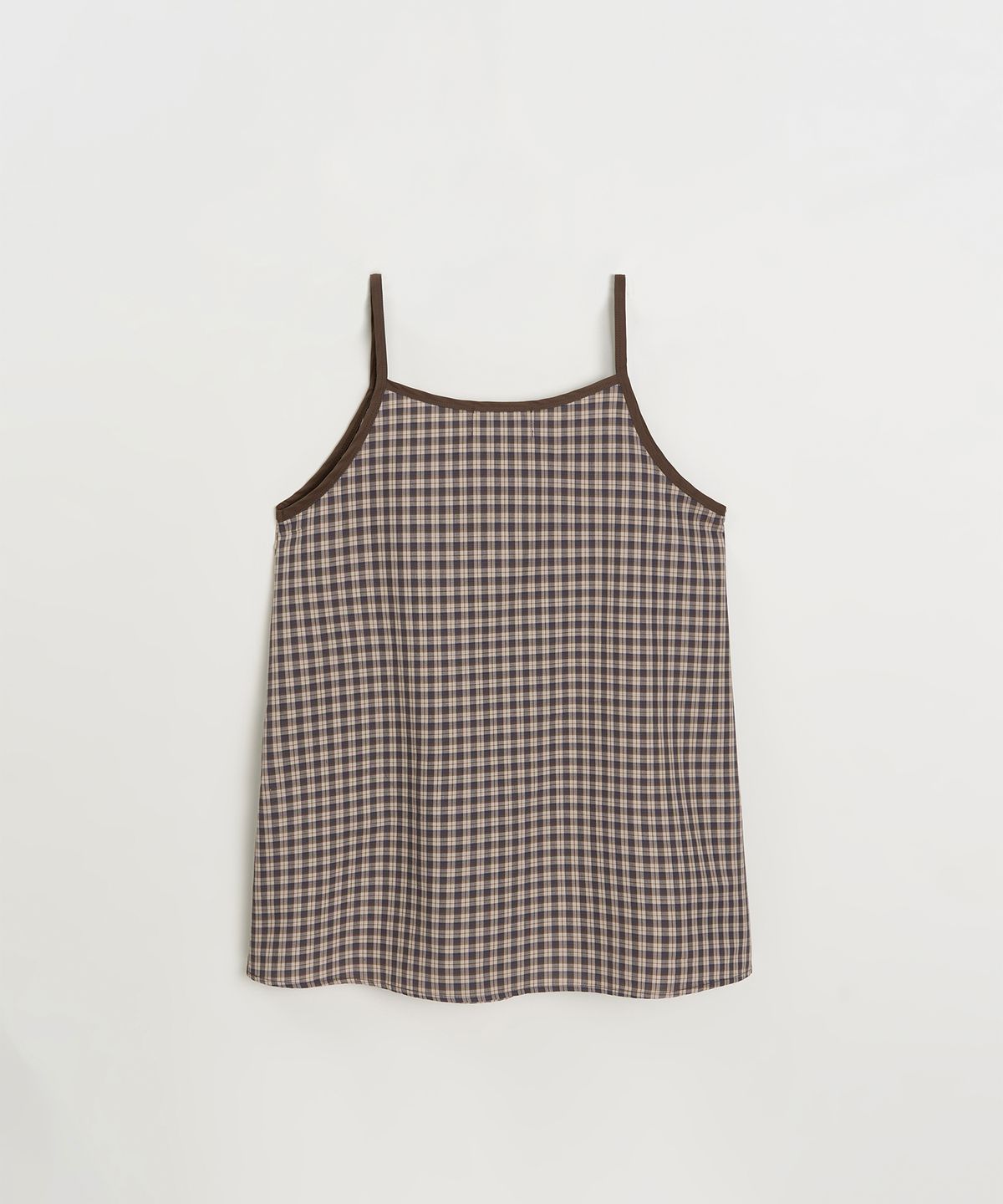 토피 우먼(TOFFEE WOMEN) W 빈티지 체크 슬리브리스 (BROWN)