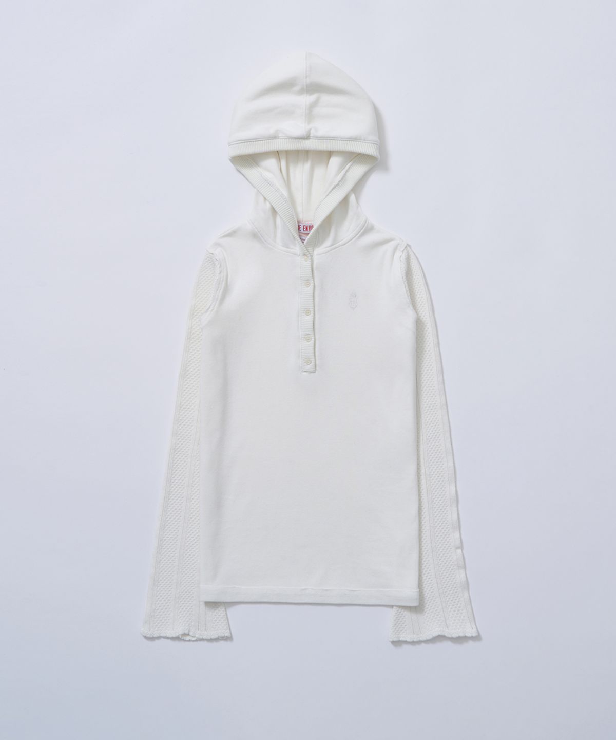졸리앙볼(JOLIEENVOL) POINTELLE SLIM-FIT HOODIE (WHITE)