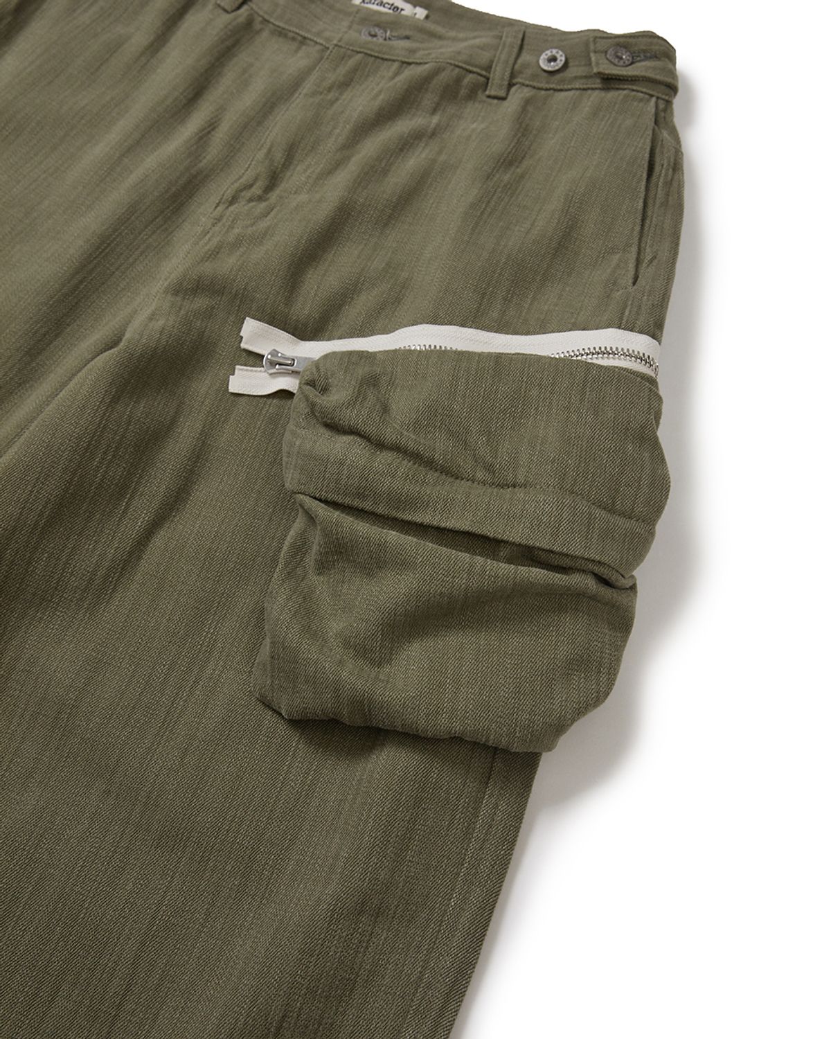 카락터(KARACTOR) Trapper pouch pants / Ash khaki