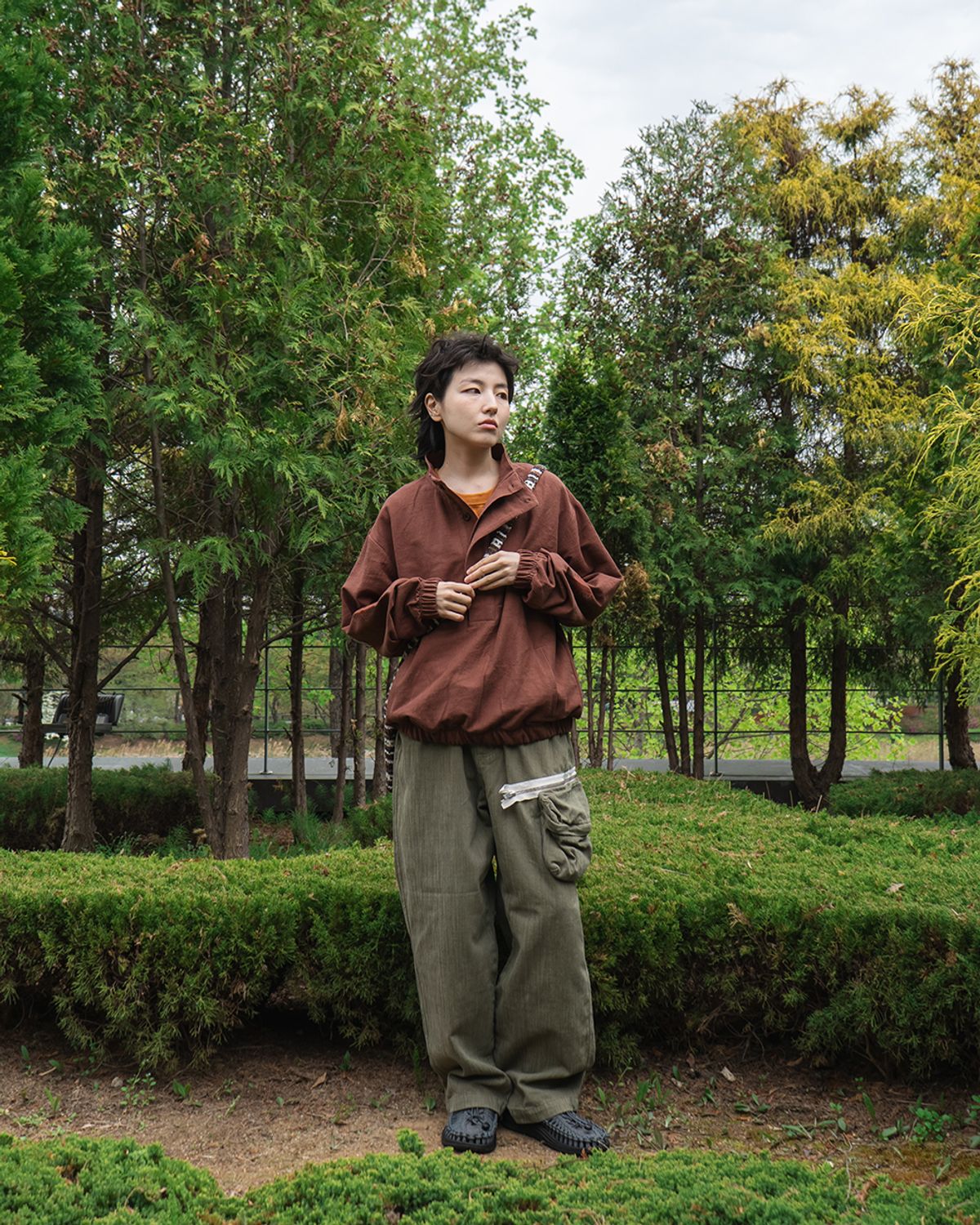 카락터(KARACTOR) Trapper pouch pants / Ash khaki