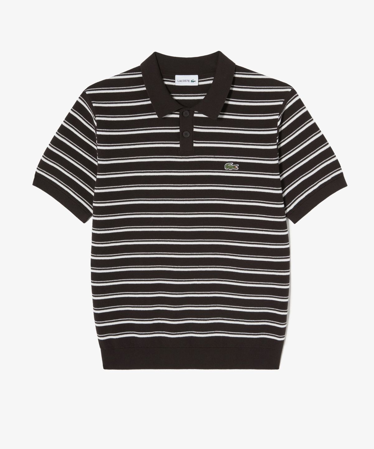 라코스테(LACOSTE) 남성 멀티 스트라이프 부클 믹스 반팔 스웨터 폴로 셔츠 PH578E-56G 3LA