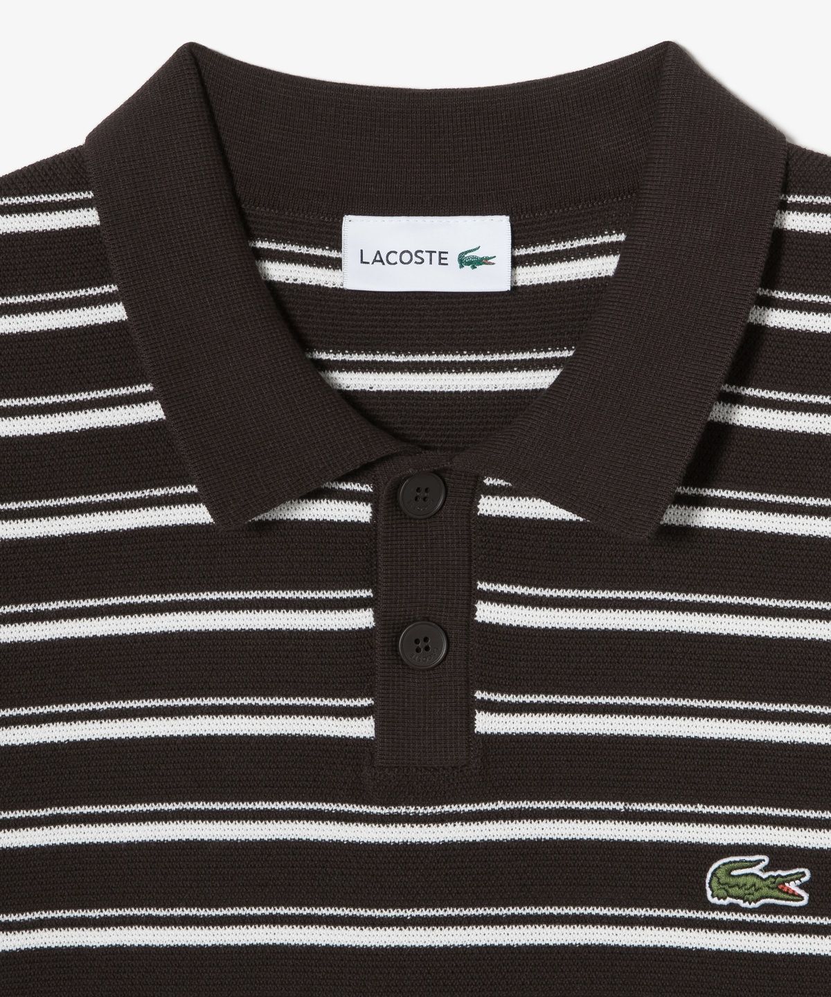 라코스테(LACOSTE) 남성 멀티 스트라이프 부클 믹스 반팔 스웨터 폴로 셔츠 PH578E-56G 3LA