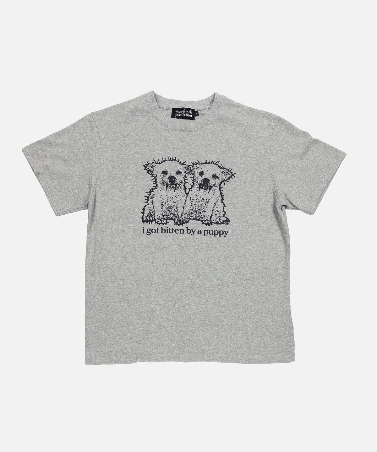 제스픽션(JESSFIXTION) I GOT BITTEN BY A PUPPY TEE (GREY)