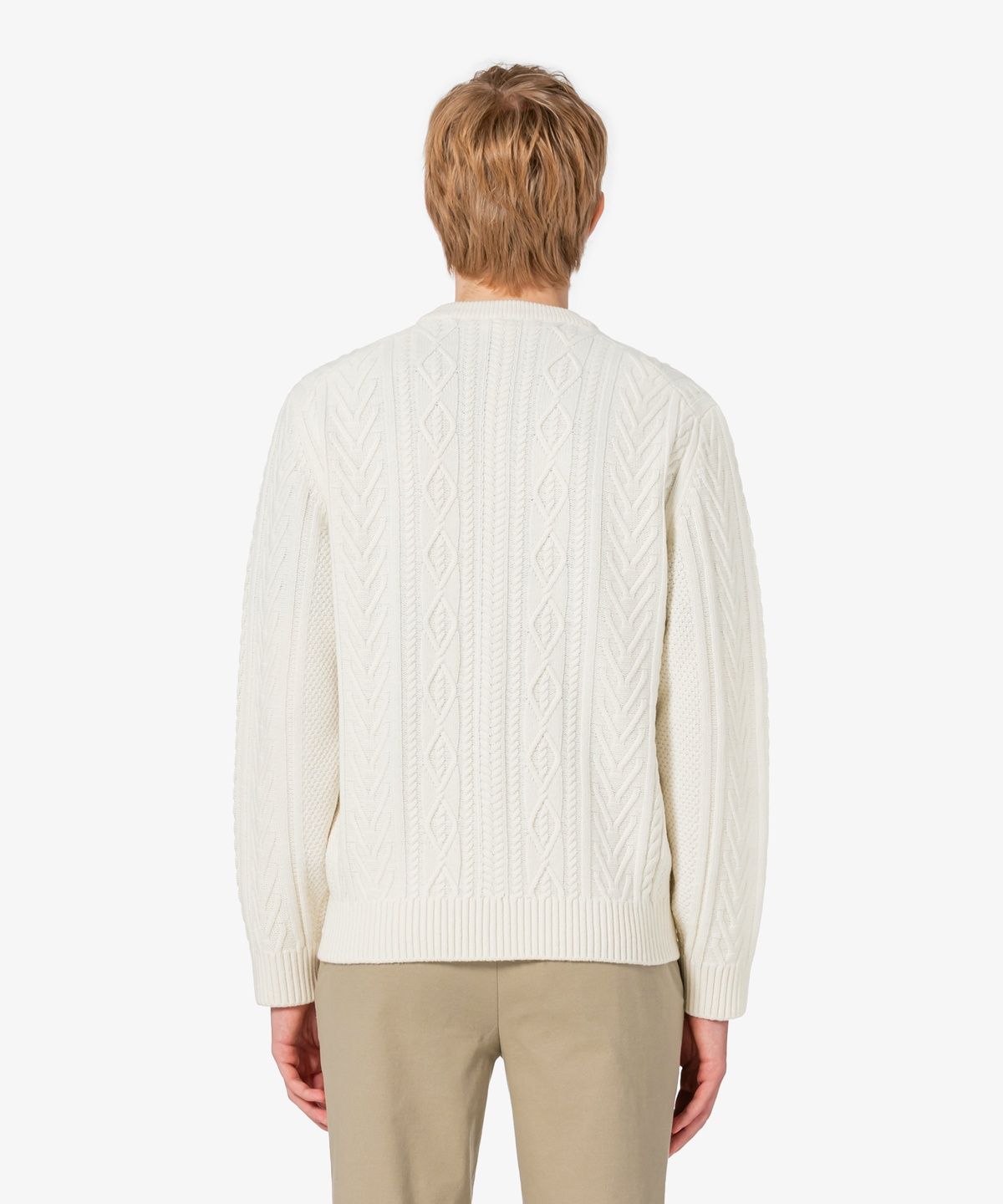 라코스테(LACOSTE) 남성 변형 케이블 크루넥 가디건 AH554E-56G XFJ