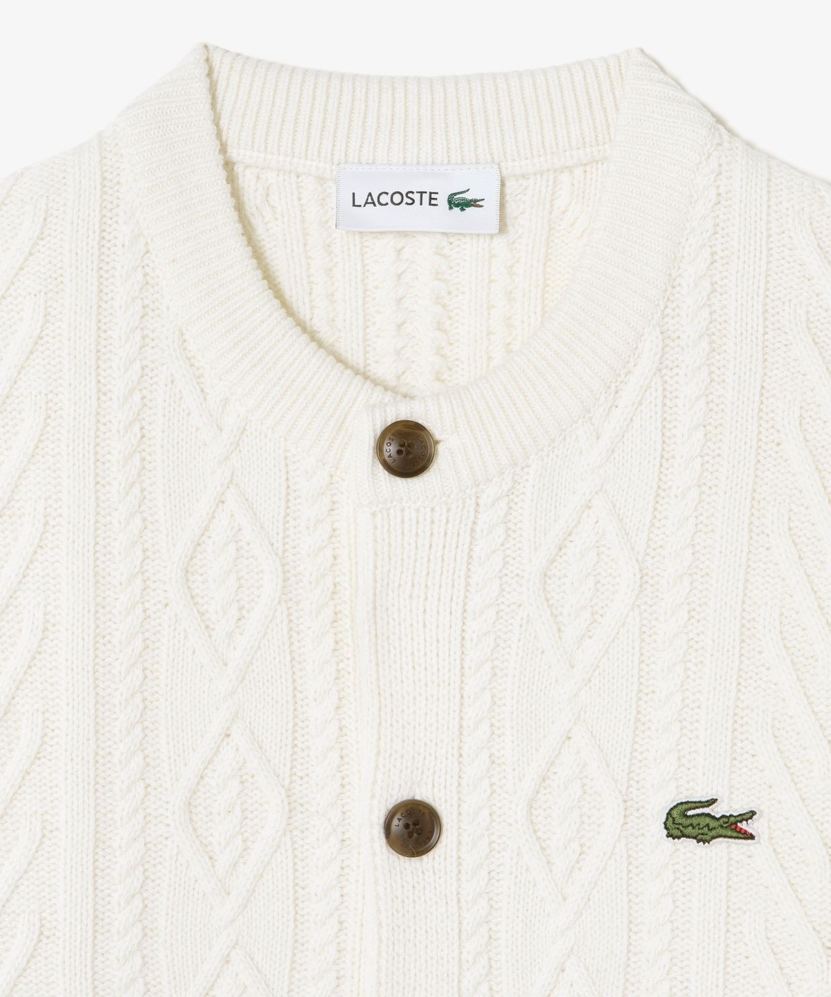 라코스테(LACOSTE) 남성 변형 케이블 크루넥 가디건 AH554E-56G XFJ