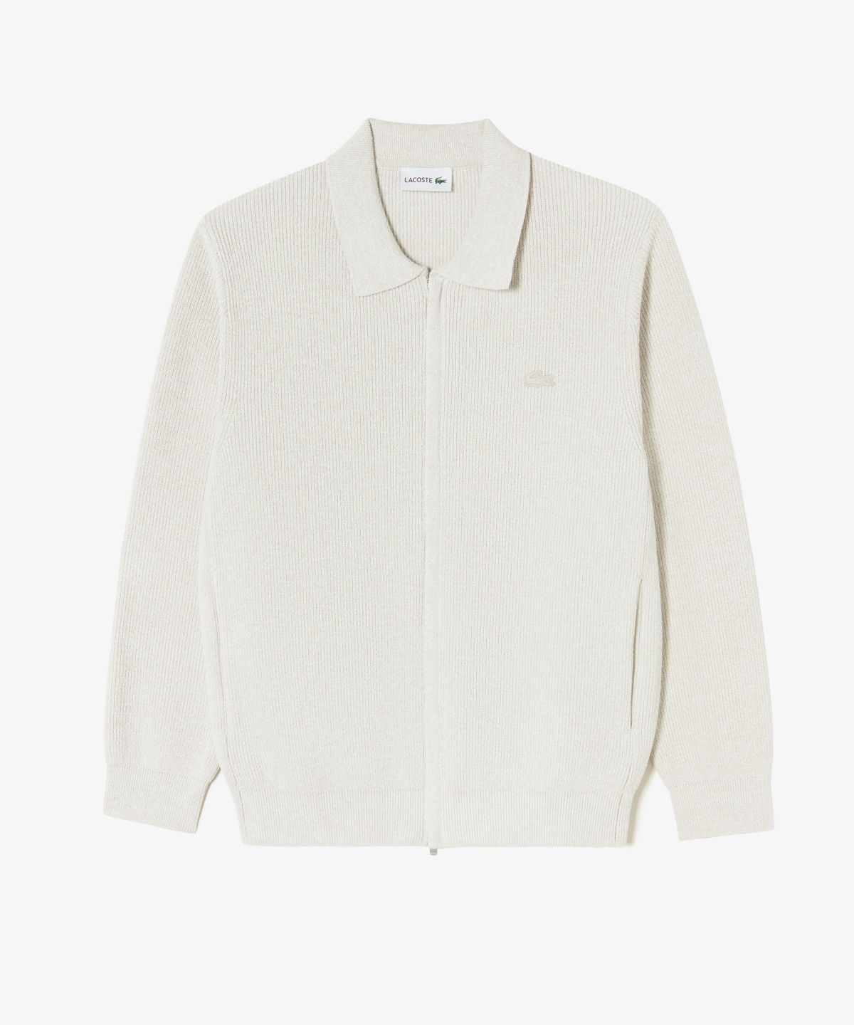 라코스테(LACOSTE) 남성 립조직 카라 집업 가디건 AH403E-56G S7G