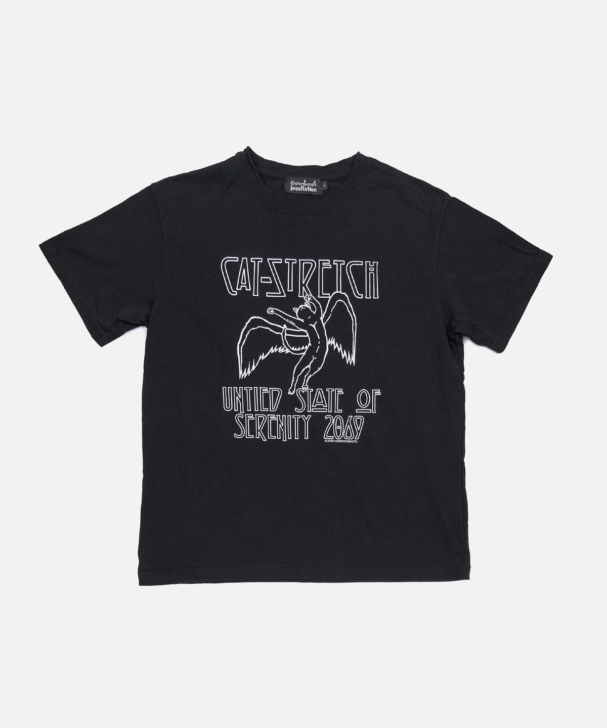 제스픽션(JESSFIXTION) CAT-STRETCH TEE (BLACK)