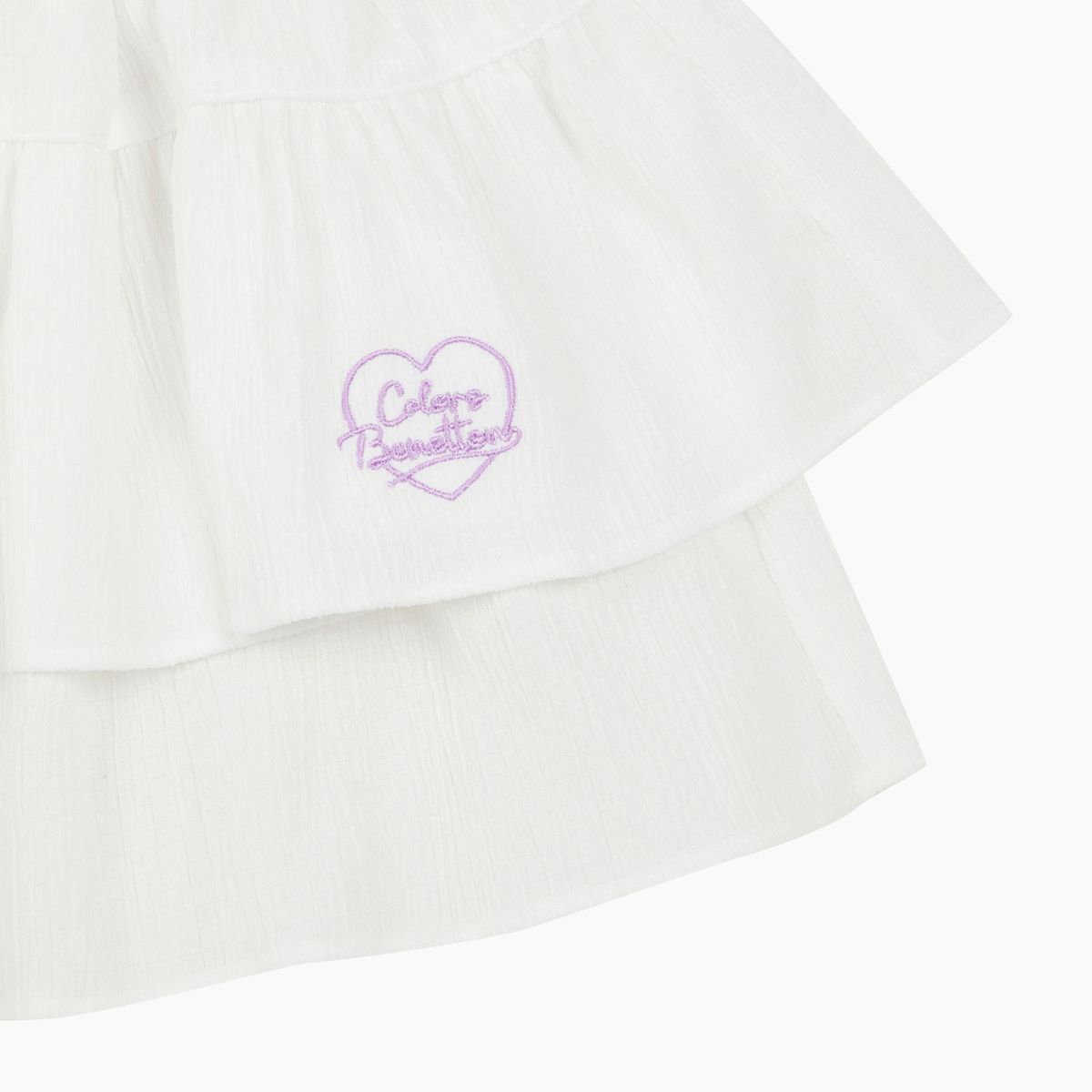 베네통키즈(BENETTONKIDS) [Online Exclusive] 썸머 티어드 스커트 팬츠_QASP03631WH