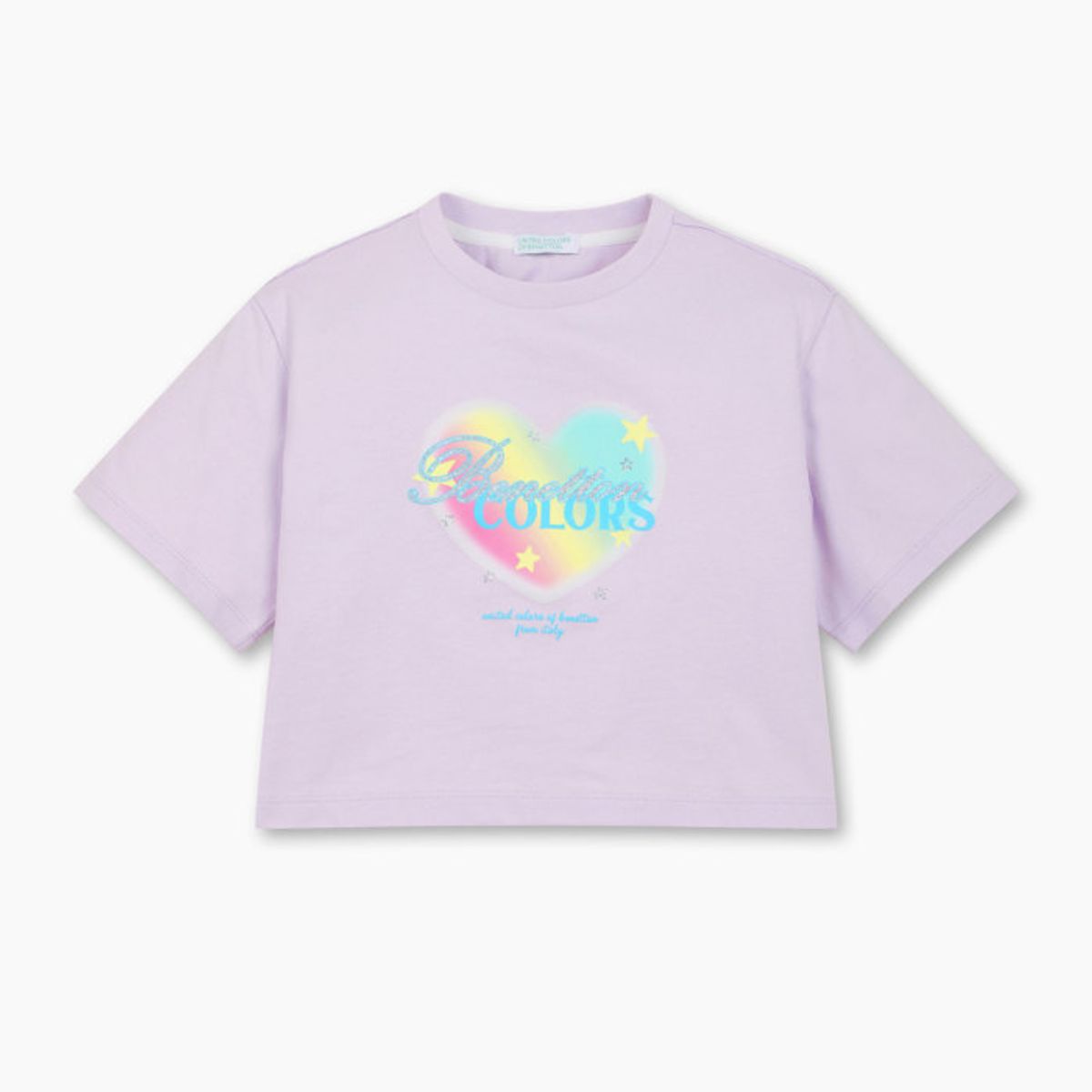 베네통키즈(BENETTONKIDS) [Online Exclusive] 썸머 5부 크롭 티셔츠_QATS24631LV