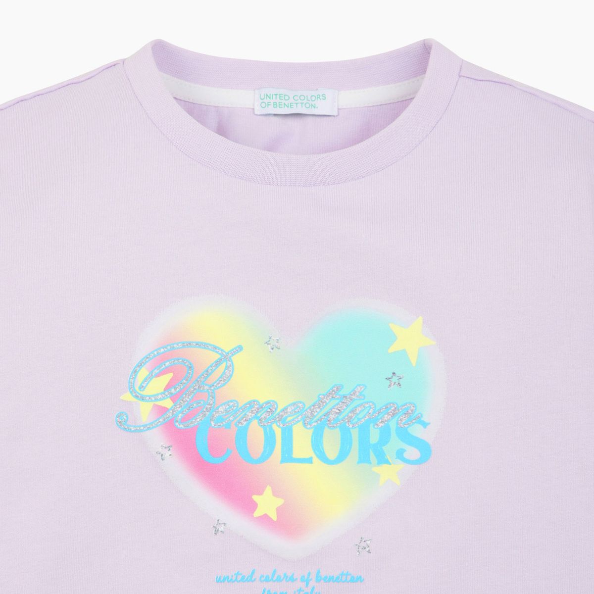 베네통키즈(BENETTONKIDS) [Online Exclusive] 썸머 5부 크롭 티셔츠_QATS24631LV