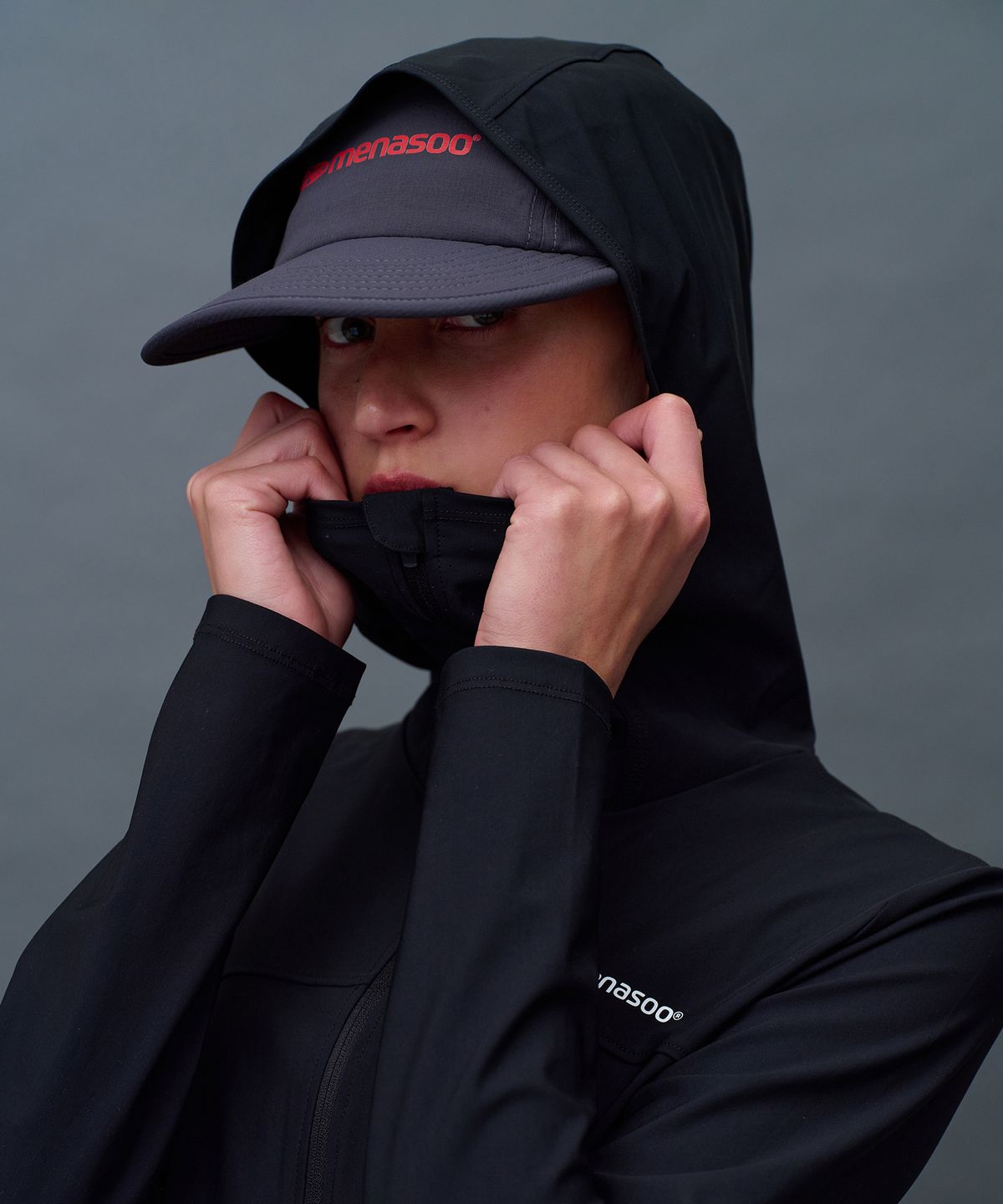 미나수(MENASOO) MNS Running Sports Short Brim Cap