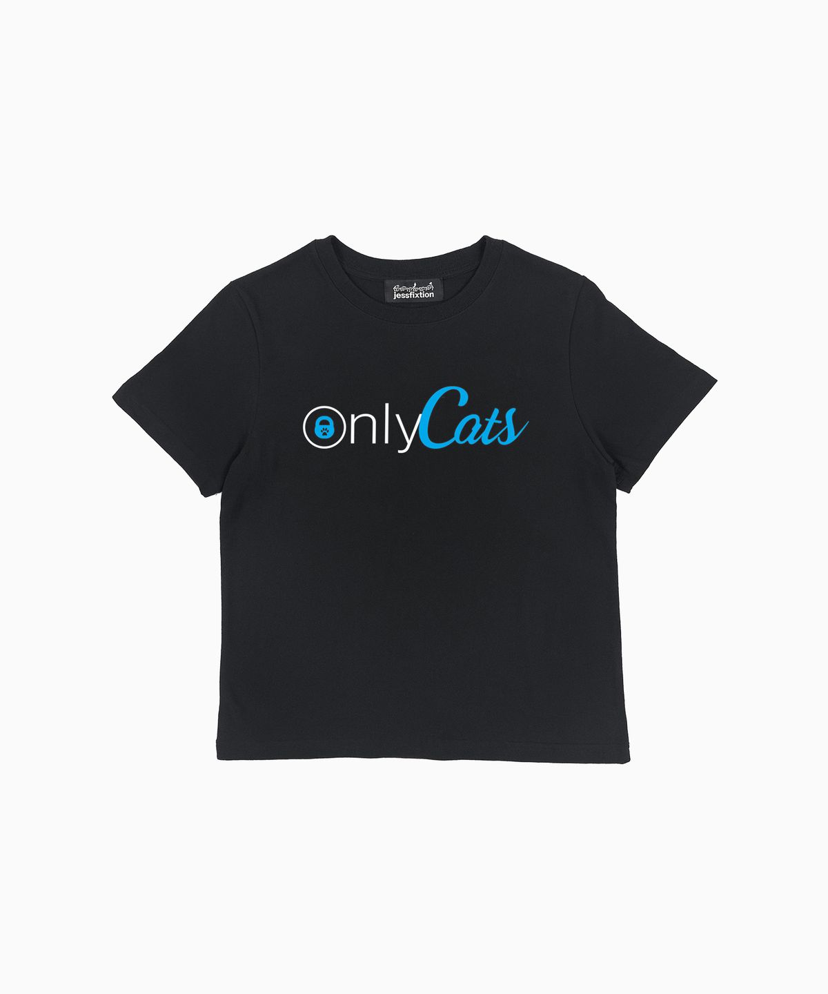 제스픽션(JESSFIXTION) ONLY CATS MINI TEE (BLACK)