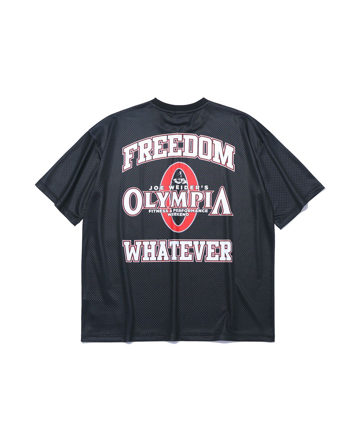 프리덤(FREEDOM) 올림피아 스몰 로고 올 메쉬 반팔 티셔츠_2color