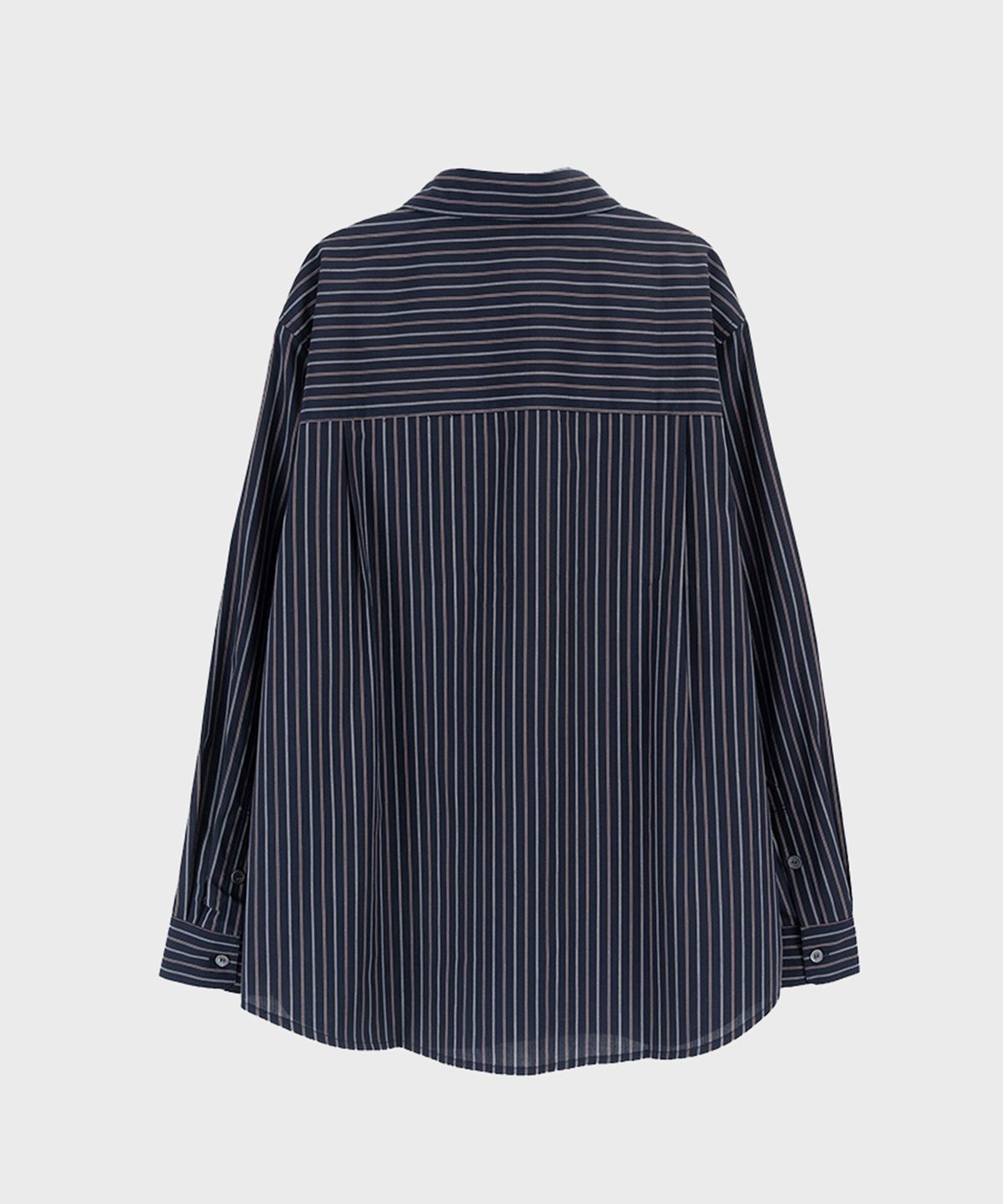 프레프(PREF) NAVY ESSENTIAL STRIPE SHIRT