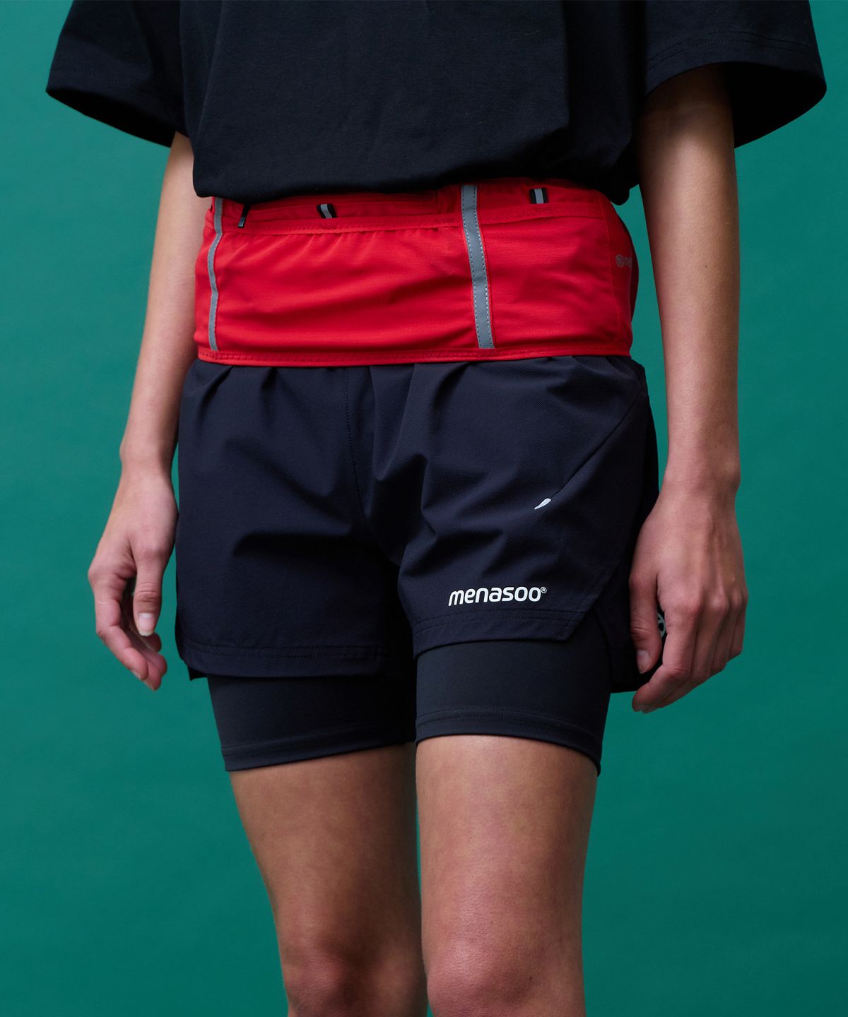 미나수(MENASOO) Unisex Multi Sport Two In One Running Shorts