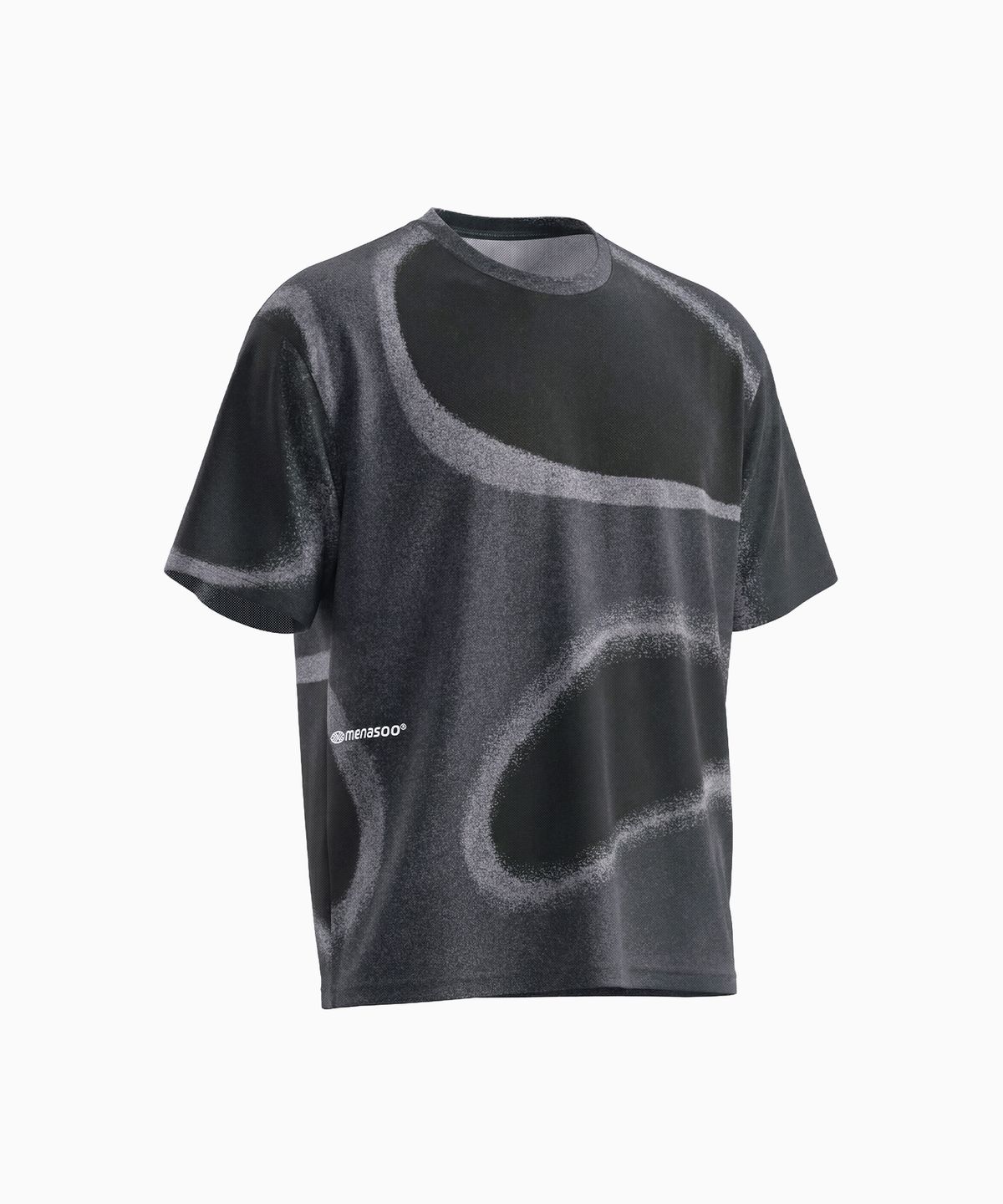 미나수(MENASOO) Unisex Flow Graphic Oversized T Shirt