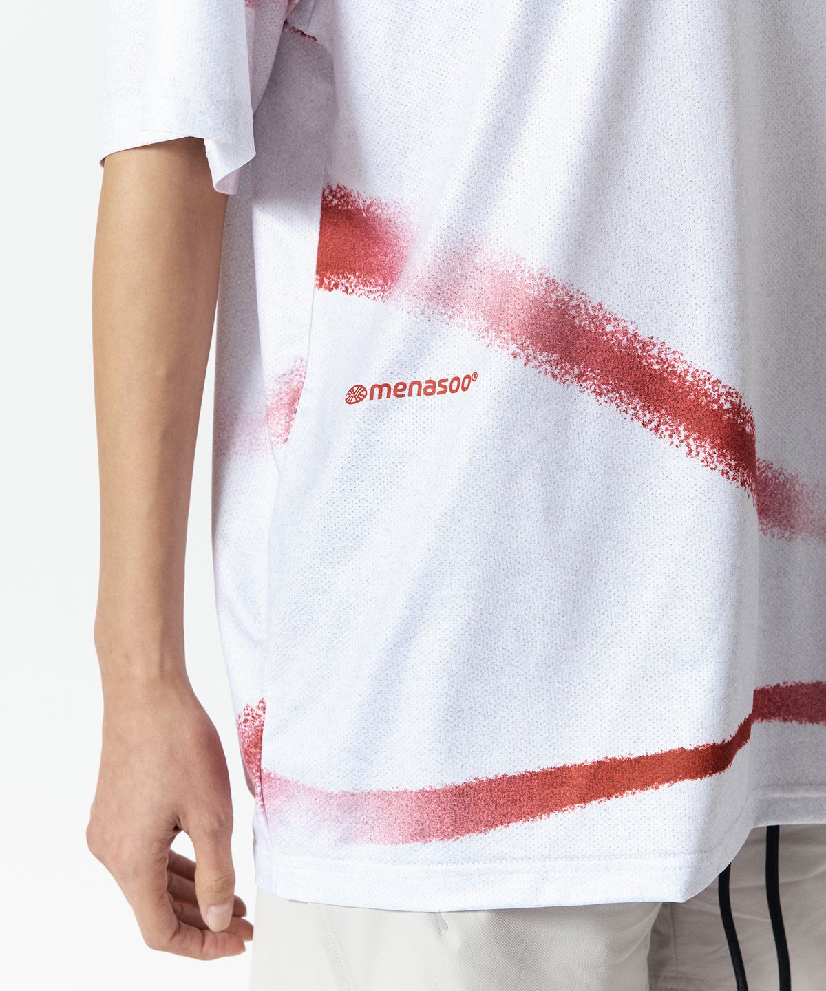 미나수(MENASOO) Unisex Flow Graphic Oversized T Shirt
