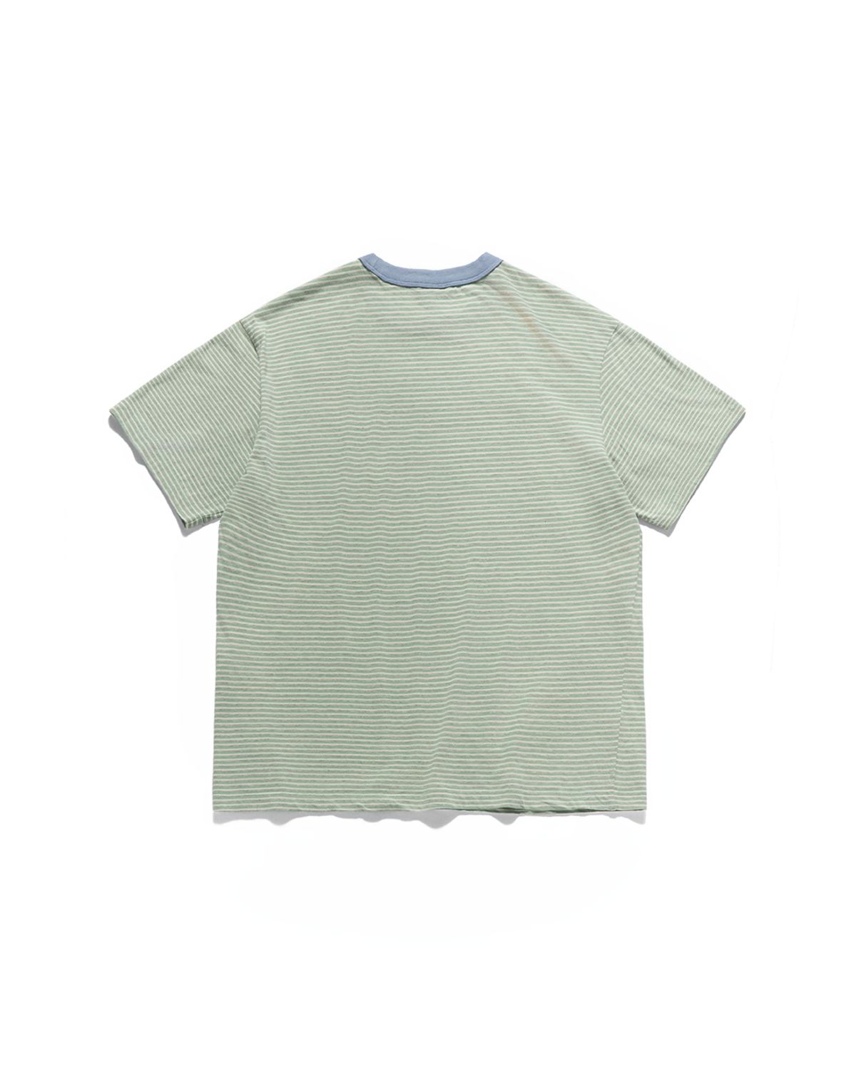 언어펙티드 에센셜(UNAFFECTED ESSENTIAL) MINI BORDER T-SHIRT / MINT & GREY