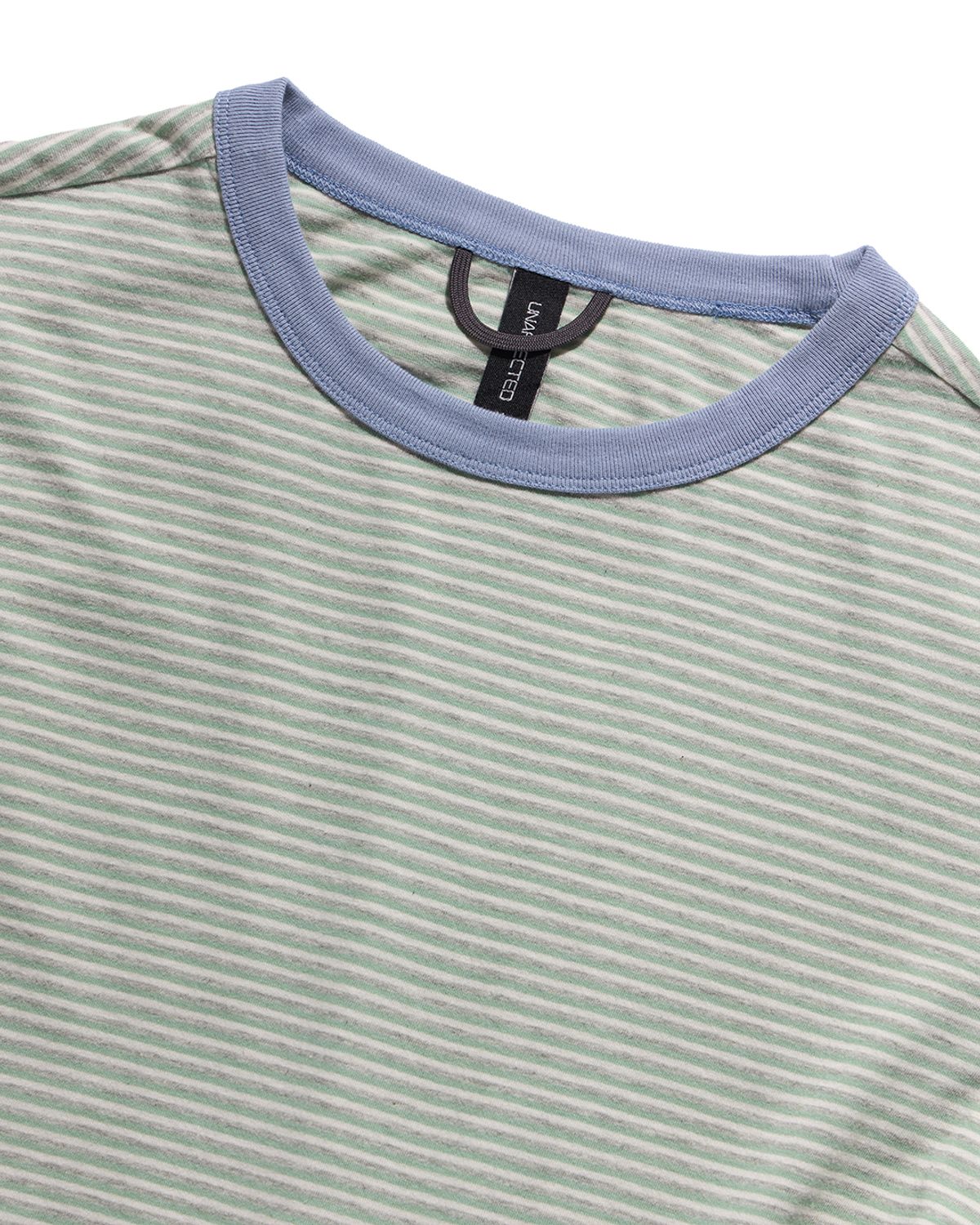 언어펙티드 에센셜(UNAFFECTED ESSENTIAL) MINI BORDER T-SHIRT / MINT & GREY