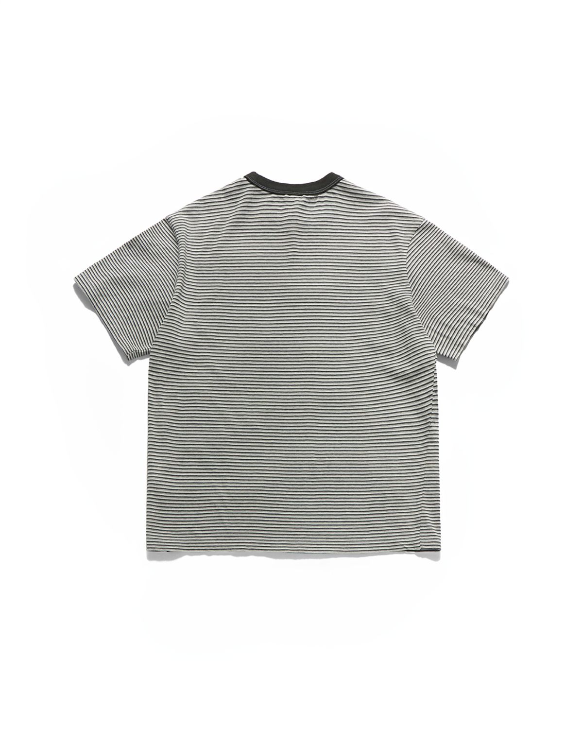 언어펙티드 에센셜(UNAFFECTED ESSENTIAL) MINI BORDER T-SHIRT / BLACK & GREY