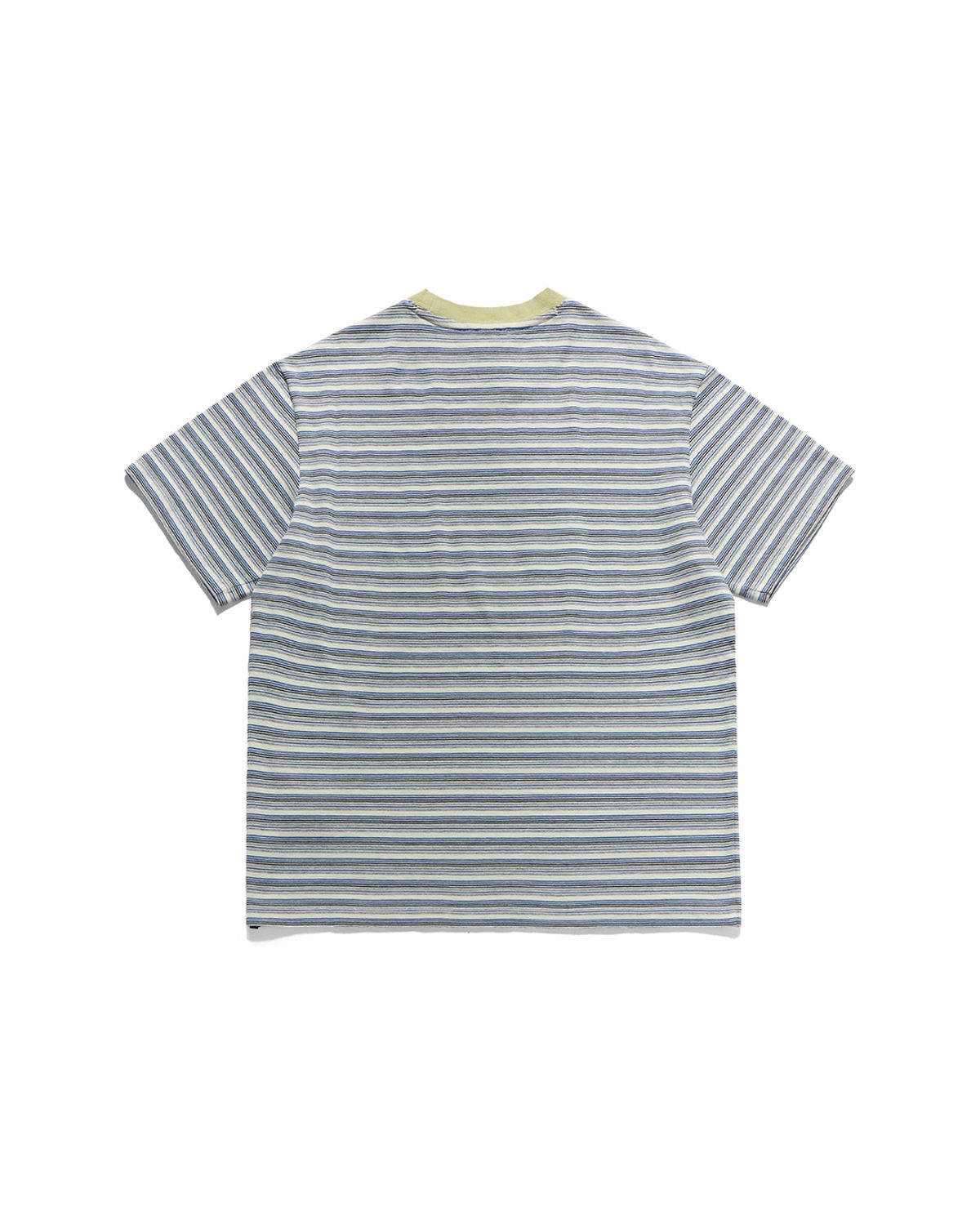 언어펙티드 에센셜(UNAFFECTED ESSENTIAL) BORDER T-SHIRT / OFF WHITE & BLUE
