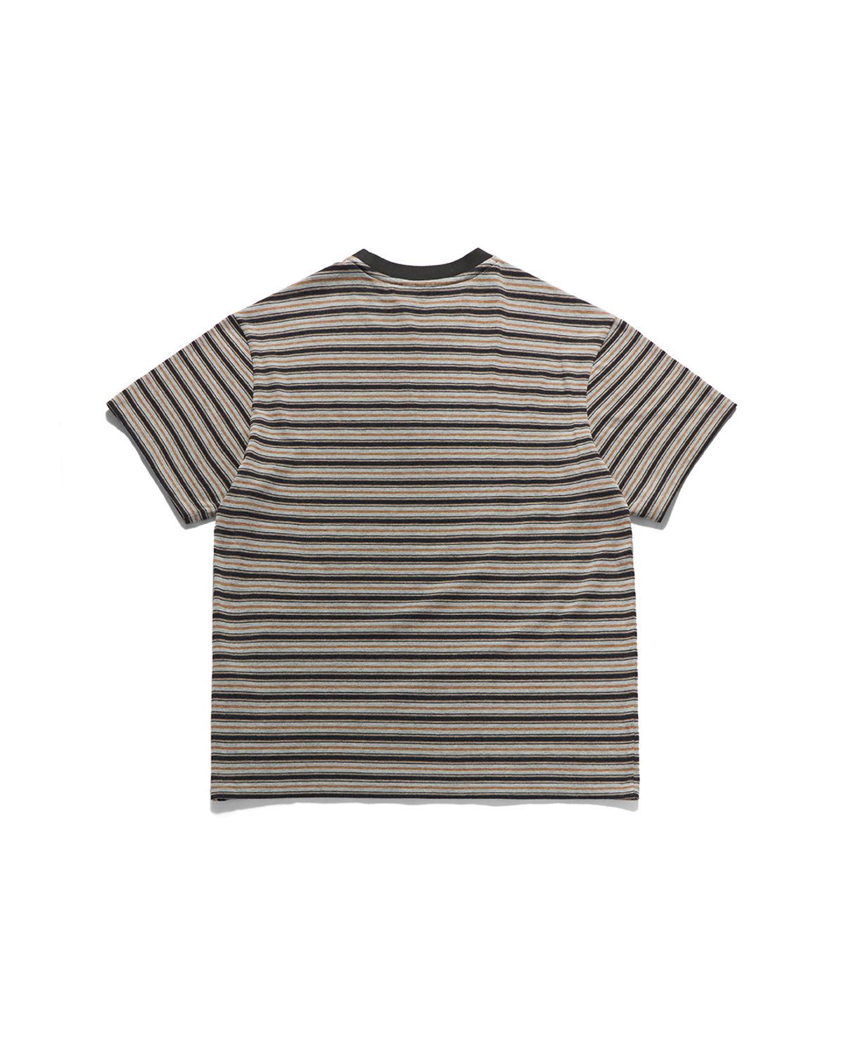 언어펙티드 에센셜(UNAFFECTED ESSENTIAL) BORDER T-SHIRT / CAMEL & BLACK