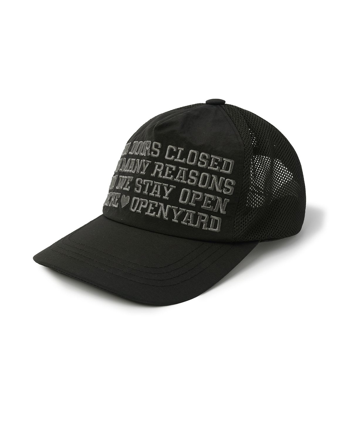 오픈야드(오와이)(OPENYARD(OY)) NO EXIT STRING MESH CAP - BLACK