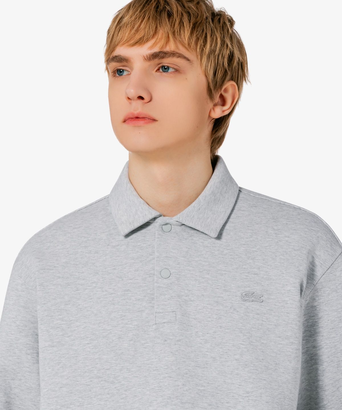라코스테(LACOSTE) 남성 더블페이스 스냅 폴로형 스웻셔츠 SH423E-56G CCA