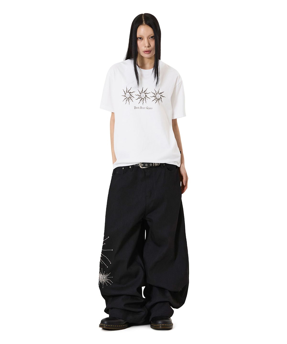 오픈야드(오와이)(OPENYARD(OY)) TRIPLE SUN TEE - WHITE
